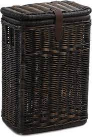 Check spelling or type a new query. Amazon Com The Basket Lady Wicker Kitchen Trash Basket With Metal Liner 16 In L X 10 5 In W X 24 In H Antique Walnut Brown Home Kitchen