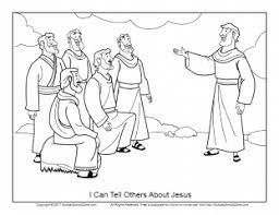 Jesus turns water into wine. I Can Tell Others About Jesus Coloring Page On Sunday School Zone
