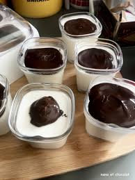 Yaourts A La Noix De Coco Et Au Chocolat Dans La Multi Delices Nana Et Chocolat En 2020 Yaourt A La Noix De Coco Noix De Coco Yaourt