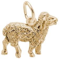 rembrandt sheep charm 10k yellow gold