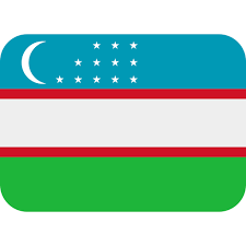 Abstract background uzbekistan flag ribbon. Flag Uzbekistan Emoji