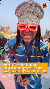Every Sunday night for the past 10 years, Venice Beach lights up for the  Venice Electric Light Parade — and it’s all thanks to Kansas City’s own  Marcus Gladney! 🏝️☀️, 🚲✨ This weekly tradition invites ...