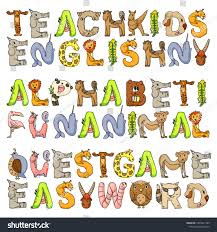 This beautifully illustrated scrollino is . Zoo Alphabet Tieralphabet Buchstaben Von A Bis Stock Vektorgrafik Lizenzfrei 795235897