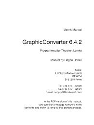 Maybe you would like to learn more about one of these? Http Www Lemkesoft Org Files Graphicconverter Manual En Pdf