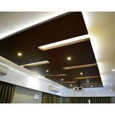 The latter is further accentuated with wooden panels with curved designs. Laminated Wooden False Ceiling At Rs 230 Square Feet East Of Kailash Delhi Id 15718837262
