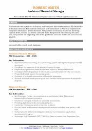 Create a detailed job ad with our finance manager job description and duties guide. Financial Manager Resume Samples Qwikresume