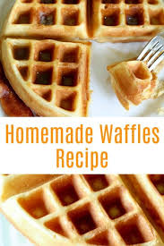 This Easy Homemade Waffles Recipe Is Light And Crispy On The Outside Soft And Fluffy On The Insi Waffles Recipe Homemade Homemade Waffles Easy Homemade Waffle