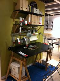 Ikea Art Desk Setup Art Desk Studio Setup Wooden Art