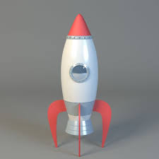 Cartoon Rocket 3d Model 6 Obj Max Free3d 3d Model Rocket Design Freebie