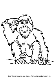 Orangutan Coloring Page Animal Coloring Pages Coloring Pages Skull Coloring Pages