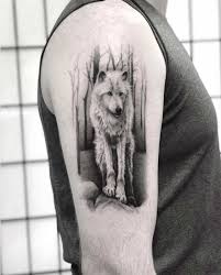 Black And White Wolf Tattoo Ideas 