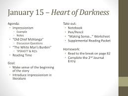 January 15 Heart Of Darkness Ppt Download