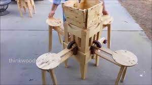 This Intricate Table Collapses Into A Tiny Cube Fold Away Table Craft Table Ikea Craft Tables With Storage