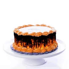 Ik doe het niet, maar o wat vind ik dit lekker zeg. Tortenbild Druckerei De Tortenband Feuer Essbar 4 Stuck A 24cmx5cm