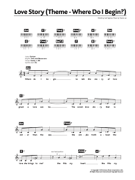 Andy Williams Where Do I Begin Theme From Love Story Sheet Music Notes Chords Score Download Printable Pdf Sheet Music Notes Song Lyrics And Chords Sheet Music