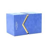 Luxury Velvet Perfume Gift Box With EVA Holder And Foil Logo