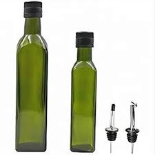 Secret santa / gift exchange. Green Glass Oilve Oil Bottle Olive Oil Dispenser Oil And Vinegar Dispensers Olive Oil Bottles