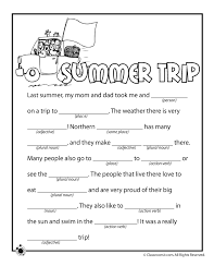 Summer Mad Libs Woo Jr Kids Activities Summer Worksheets Mad Libs Summer Writing