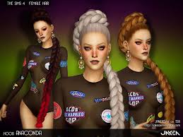 Super Long Braid Hairstyles For Female Found In Tsr Category 39 Sims 4 Female Hairstyles 39 Womens Hairstyles Sims 4 Sims Hair