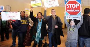 Federal workers rally for return to work, paychecks