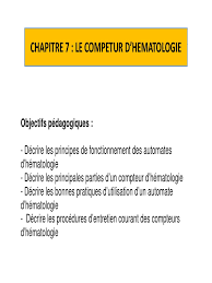 Maybe you would like to learn more about one of these? Principe Des Compteurs D Hematologie