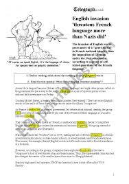 This page is about the various possible meanings of the acronym, abbreviation, shorthand or slang term: English Invasion Esl Worksheet By Ryanski