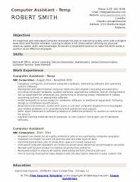 computer assistant resume samples