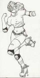 Roller Derby Girl Art Roller Derby Art Roller Derby Girls Roller Derby