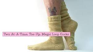 Kate atherley learned to knit at a young age from her immensely talented grandmother, hilda. 2 Socks At A Time Toe Up Magic Loop Youtube