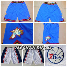 Retro, vintage and brand new jerseys available. 2021 Retro Men Philadelphia 76ers Basketball Shorts Ben Simmons Allen Iverson New Breathable Sweatpants Team Classic Sportswear Wear Shorts From Music08 22 7 Dhgate Com