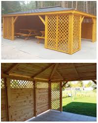 Altana Altanka Ogrodowa Altanka Drewniana Wiata Outdoor Decor Backyard Pergola Outdoor Decor