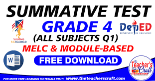 English 4 q1 week 2 **credit to the rightful owners of these files please bookmark for. Summative Test Grade 4 All Subjects Q1 The Teacher S Craft