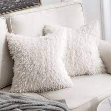 Amazon's choice for white textured decorative pillows. Decorative White Faux Fur Throw Pillow Covers Super Soft Faux Feather Pillow Cases Luxious Cushion Covers For Sofa Bedroom Cushion Cover Aliexpress
