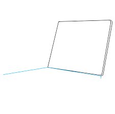 Draw a straight line at a diagonal angle from the far bottom corner. How To Draw A Computer Really Easy Drawing Tutorial