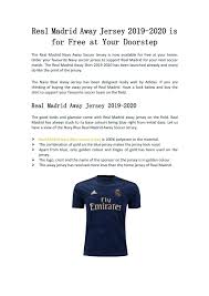Real madrid telah meluncurkan jersey kandang terbarunya untuk musim 2019/2020. Real Madrid Away Jersey 2019 2020 Is For Free At Your Doorstep By Joseph E Keller Issuu