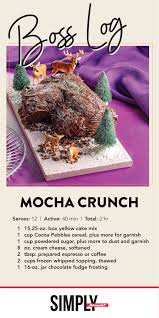 Mocha Crunch Yule Log Schnucks Recipe Schnucks Festive Desserts Yellow Cake Mixes