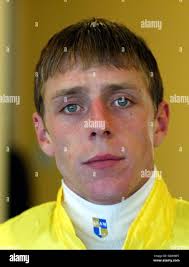 R Miles Jockey Beverley. Jockey Robert Miles at Beverley races Stock Photo 