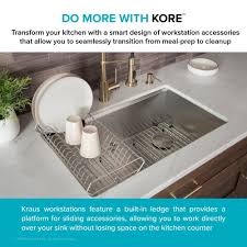 kraus workstation kitchen sink dish