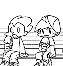 I love my boyfriend coloring pages are a fun way for kids of all ages to develop creativity focus motor skills and color recognition. Pico And Boyfriend Eating Ice Cream Coloring Page Online Coloring Pages