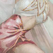 1950's Showgirl Portrait Painting, Vintage Showgirl Art | Chairish