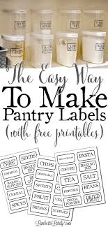 The Easy Way To Make Clear Pantry Labels With Free Printables Pantry Labels Printable Pantry Labels Free Pantry Labels