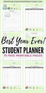 Free Student Binder Planner Printable For 2020 2021 Updated Printables And Inspirations Student Planner Printable Weekly Planner Free Study Planner Printable