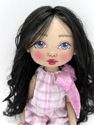Handmade doll clothes with distressed denim