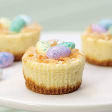 That is why if there is no dessert recipe for easter, waste the day. Philadelphia Easter Mini Cheesecakes Kraft What S Cooking Recipe Mini Cheesecake Recipes Dessert Recipes Easter Dessert