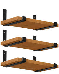 Folding shelf brackets securely lock themselves in position when raised! Amazon Com Luckin 12 Inch Metal Shelf Brackets Heavy Duty J Bracket With Lip For Diy Floating Shelves Black 6 Pack Home Improvement