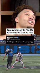 Hey, still got the job done @taronj11 💪💪, #billsmafia #buffalobills  #nflmemes #taronjohnson #onsidekick #detroitlions