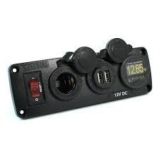 Illuminated carling technologies™ 15a circuit breaker switch. Blue Sea Systems 4356 Panel With Dual Usb Charger Mini Voltmeter Waytek
