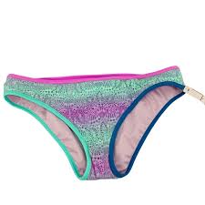 Victorias Secret Teal Purple Pink Lace Classic Hipster Bikini Bottom Size  Large Swimwear