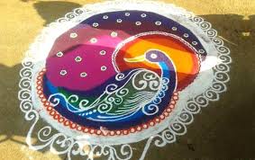 Peacock Rangoli Design Simple Amp Beautiful Peacock Rangoli Designs For Diwali Peacock Rangoli Rangoli Designs Latest Rangoli Designs