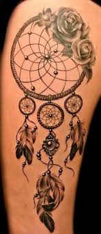 Large rosary necklaces make popular design for chest pieces. Dreamcatcher With Roses And Beads Arm Tattoo Amazing Tattoo Ideas